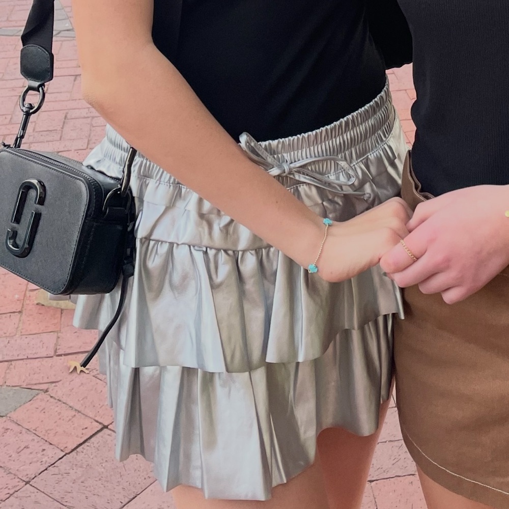 Stylish Silver Mini Skirt